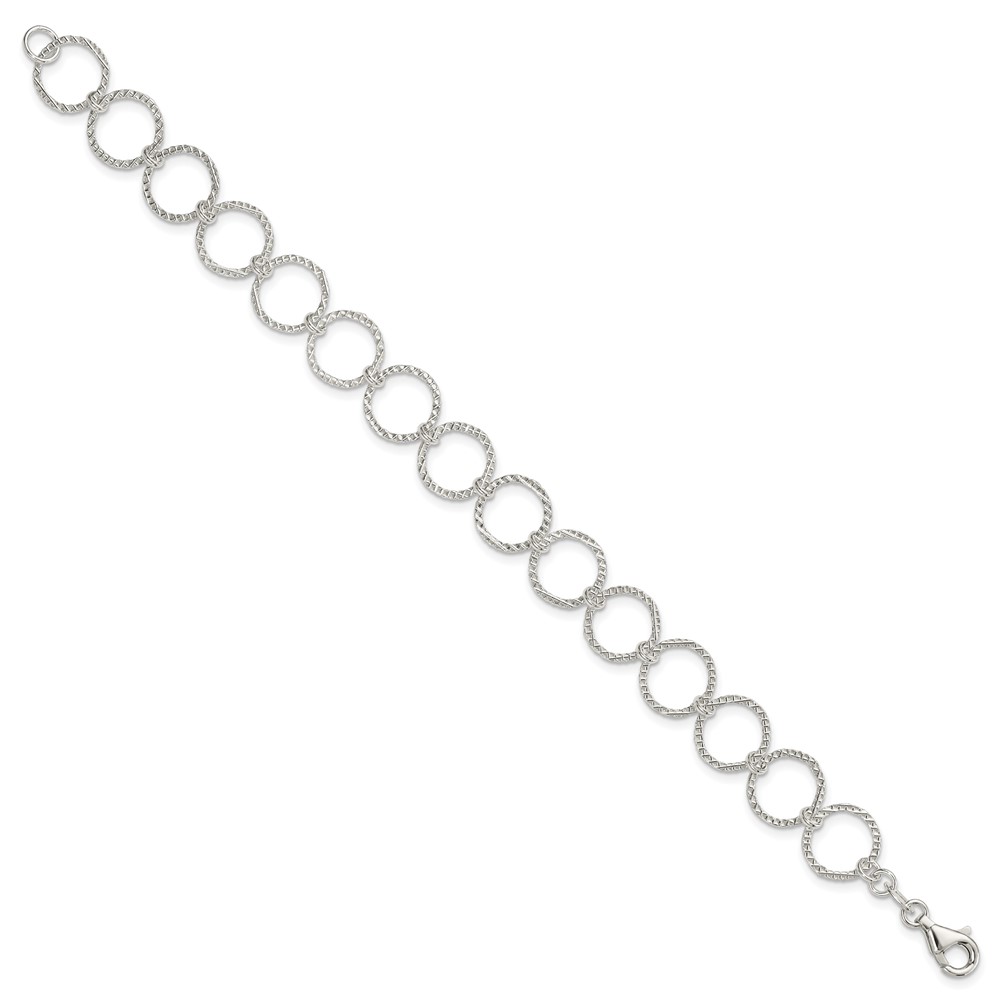 Sterling Silver Fancy Bracelet (QG2297-7.5)