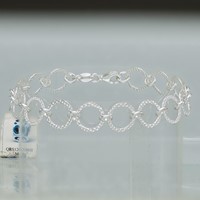Sterling Silver Polished 10mm Fancy Circle Bracelet, 7.5" view 3