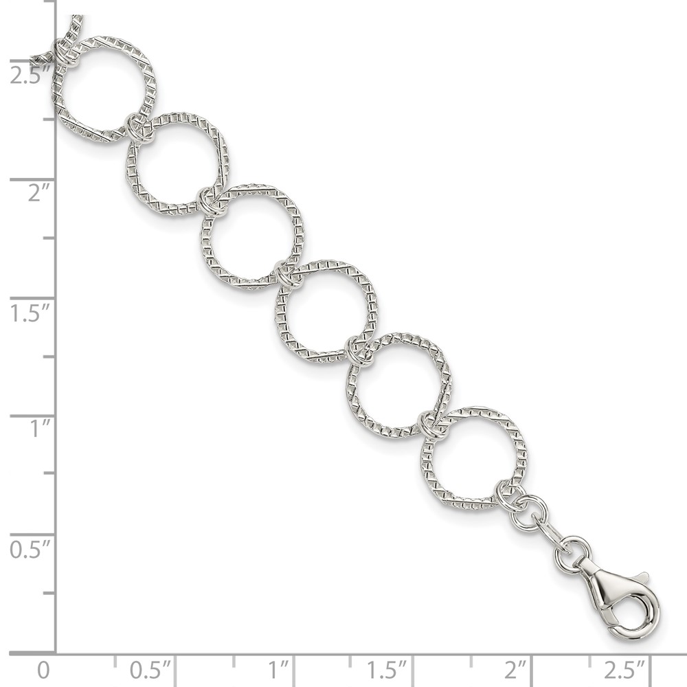 Sterling Silver Fancy Bracelet (QG2297-7.5)