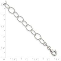 Sterling Silver 7mm Solid Fancy Cable Link Bracelet, 7.5" view 5