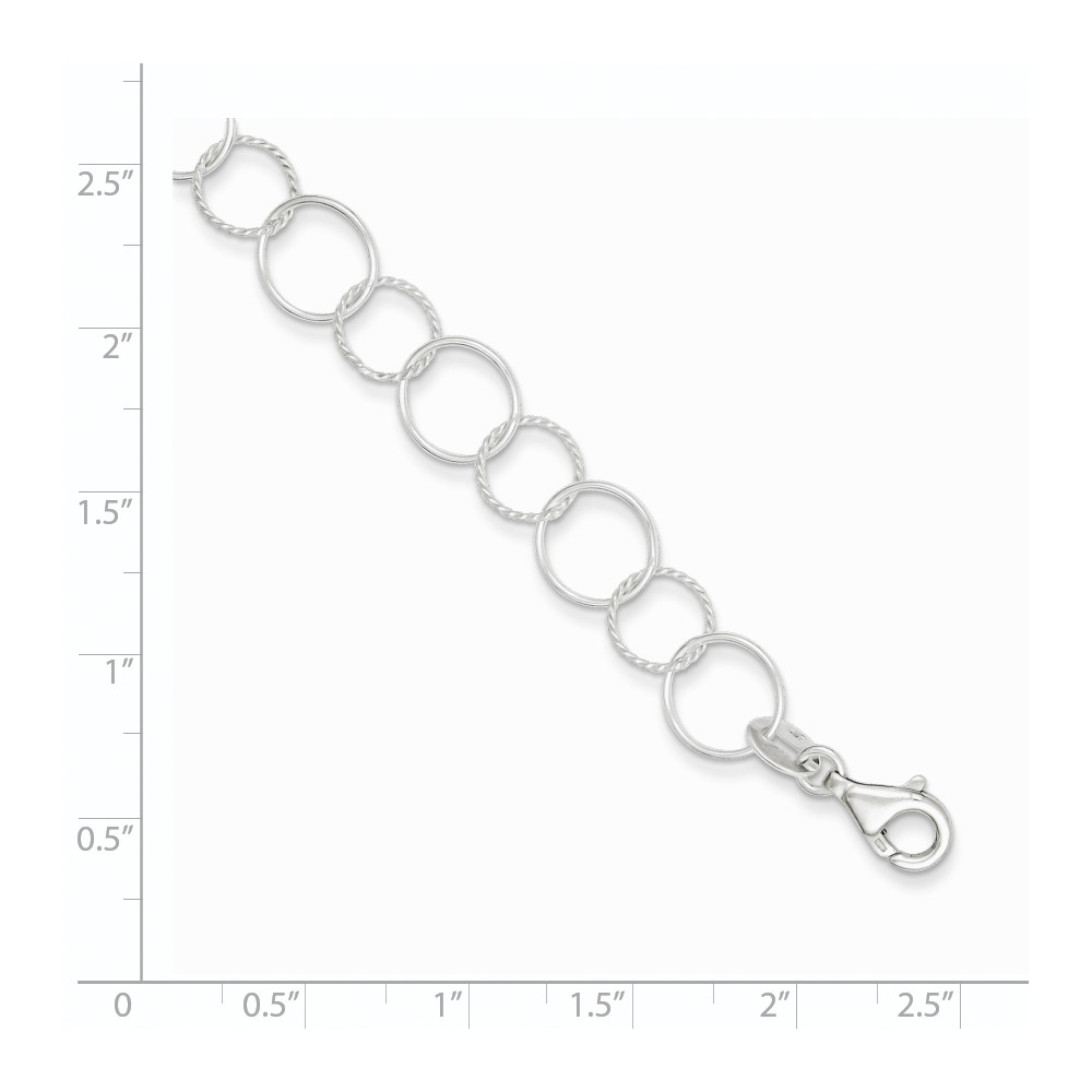 Sterling Silver Fancy Bracelet (QG2301-7.5)