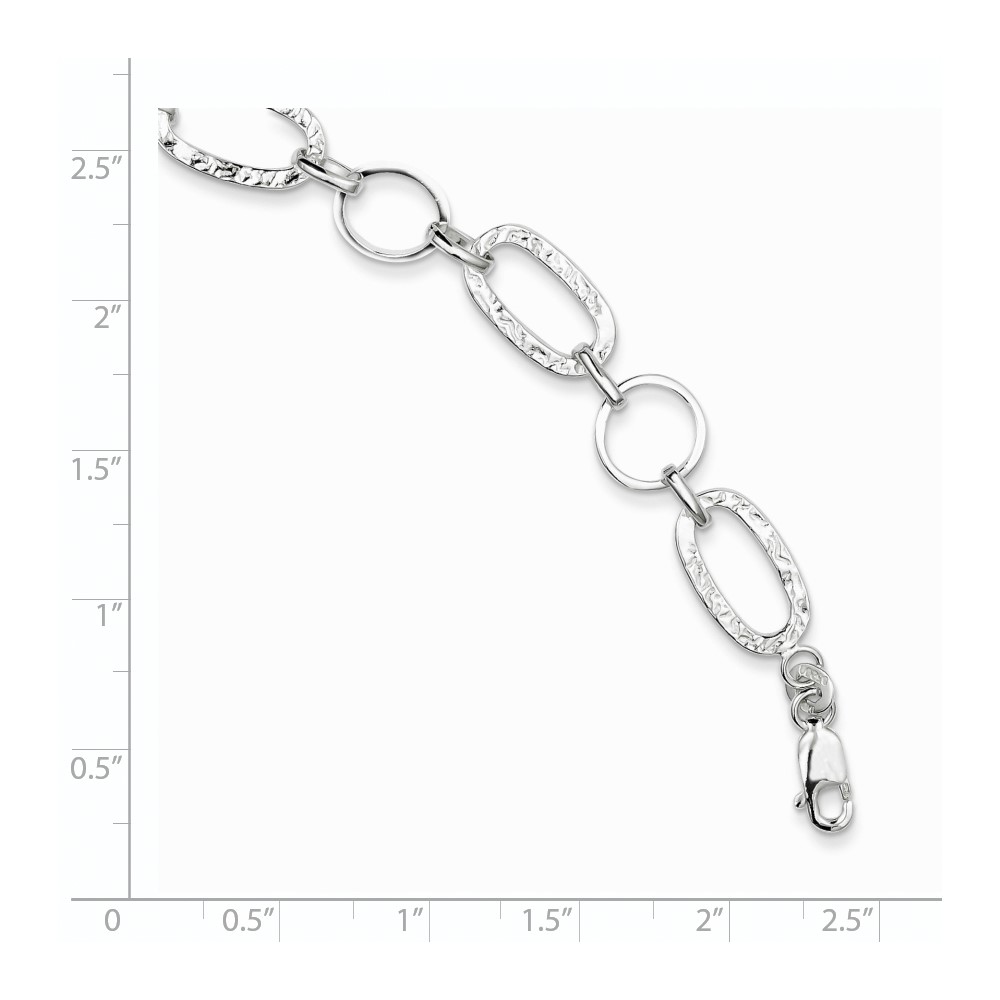 Sterling Silver Circle Bracelet (QG2340-7.5)