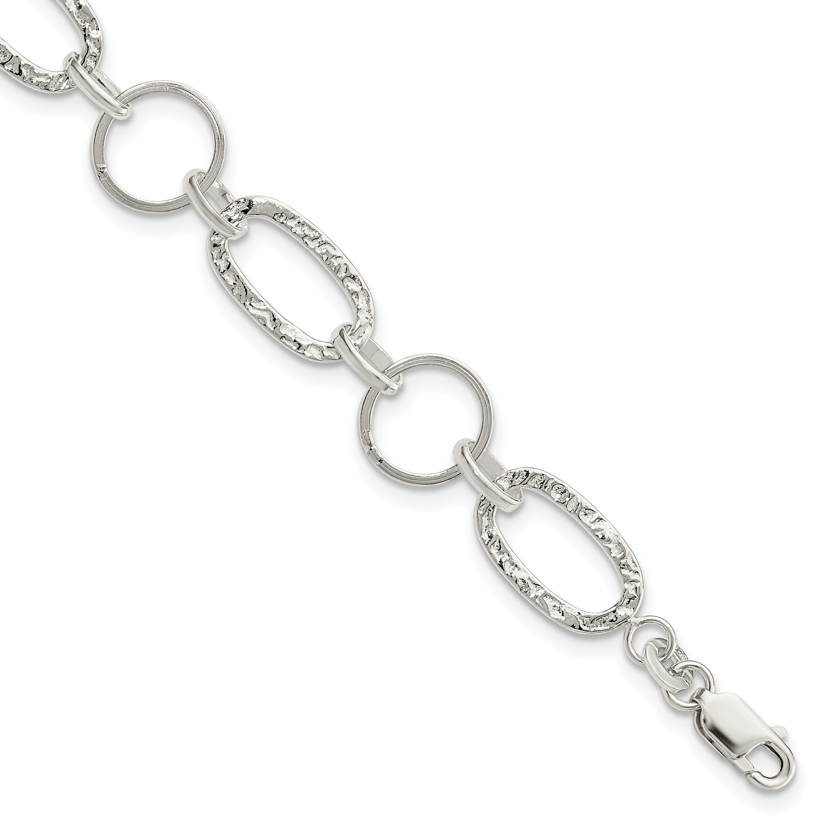 Sterling Silver Circle Bracelet (QG2340-7.5)