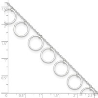 Sterling Silver Dangle Circles Anklet view 3
