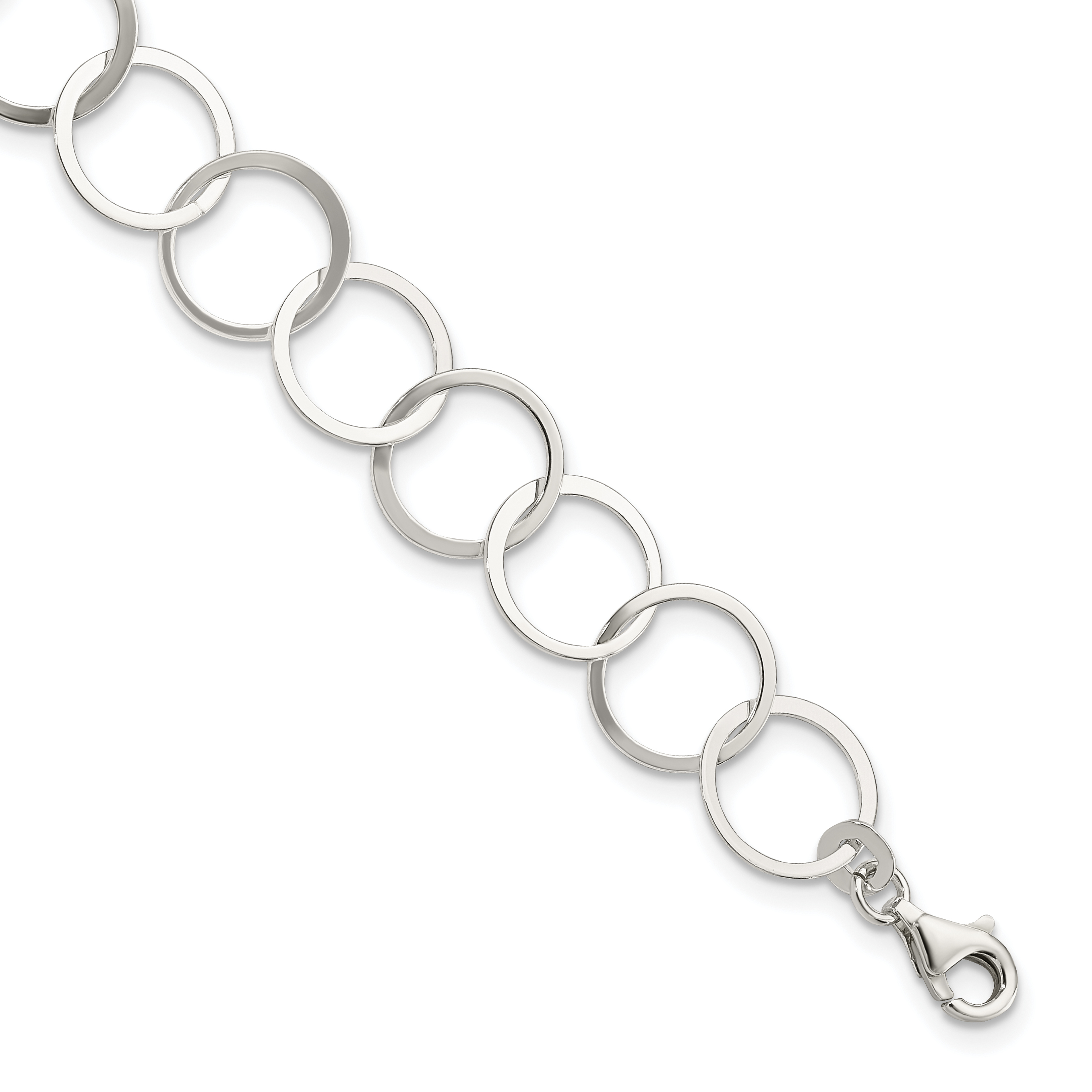 Sterling Silver Circle Bracelet (QG2345-7.5)