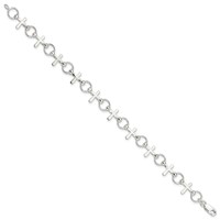 Sterling Silver Cross Bracelet view 2
