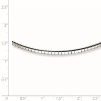 Sterling Silver Rhodium-plated Polished 2mm Cubetto Necklace with 2 Inch Extension, 16" view 2