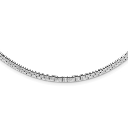 Sterling Silver Rhodium-plated Polished 4mm Cubetto Necklace with 2 Inch Extension, 16"