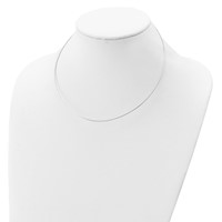 Sterling Silver Rhodium-plated Polished 1mm Round Cubetto Necklace, 16" view 4