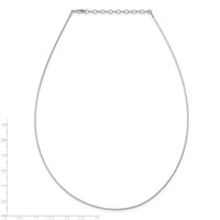 Sterling Silver Rhodium-plated Polished 1mm Round Cubetto Necklace, 16" view 3