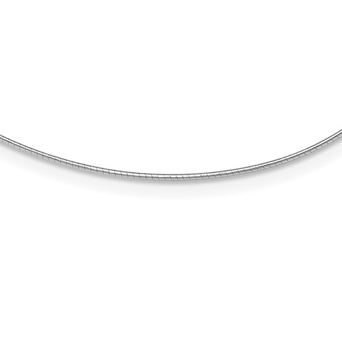Sterling Silver Rhodium-plated Polished 1mm Round Cubetto Necklace, 16"