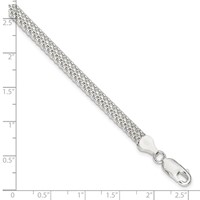 Sterling Silver Polished 5mm Mesh Bracelet, 7" view 4
