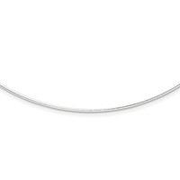 Sterling Silver Polished 1.35mm Neckwire Necklace with 2 Inch Extension, 16" view 1