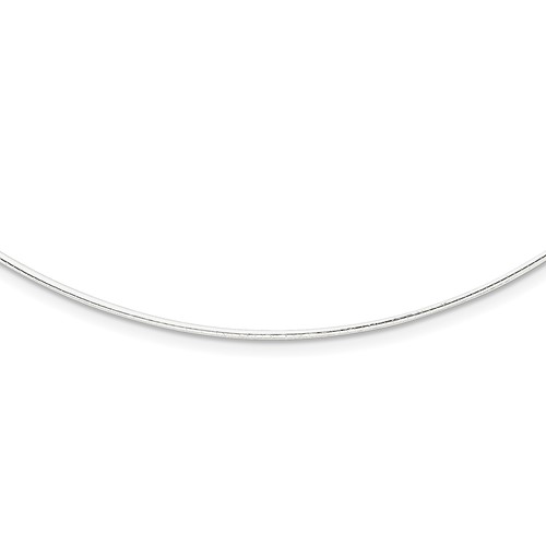 Sterling Silver Polished 1.35mm Neckwire Necklace with 2 Inch Extension, 16"