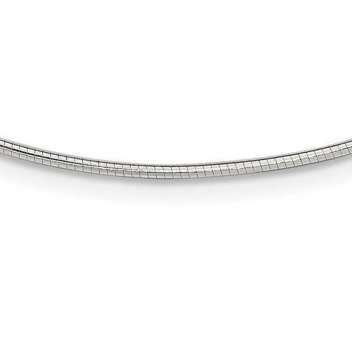 Sterling Silver Polished 1.6mm Neckwire Necklace with 2 Inch Extension, 16"
