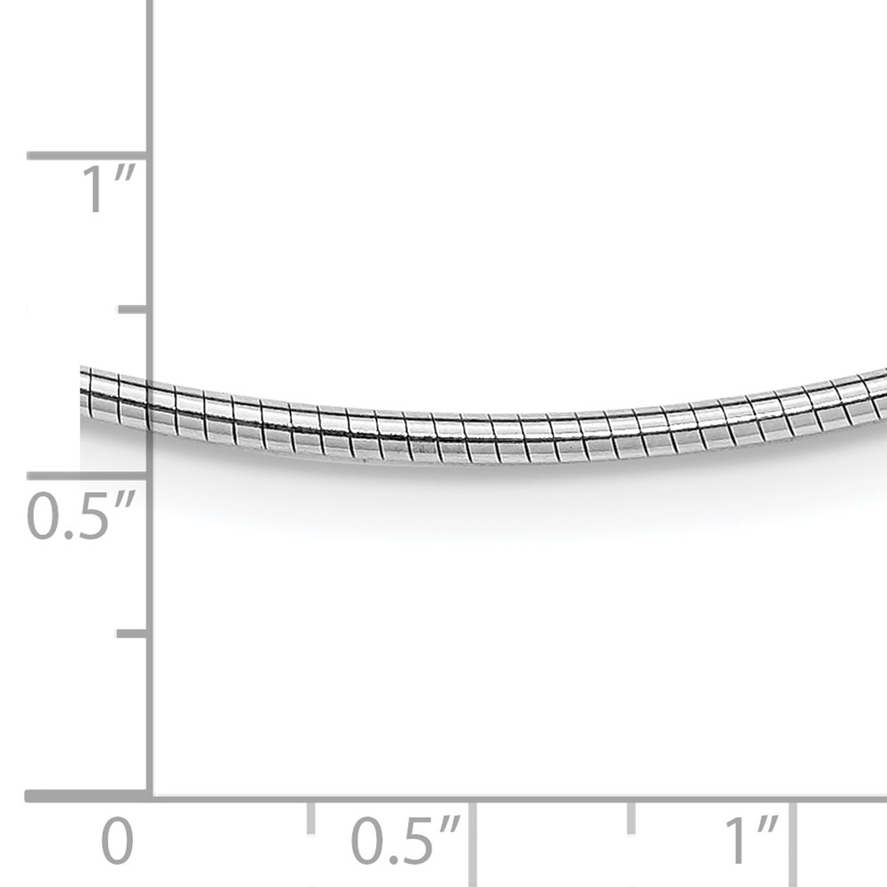 Sterling Silver Rhodium-plated 2mm Round w/2in ext Cubetto (QG2664-16)