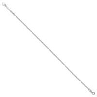 Sterling Silver Fancy Chain Plus 1 Inch Extender - Total 10 Inch Anklet - 9in view 2