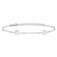 Sterling Silver Elephant Plus 2 Inch Extender - Total 11 Inch Anklet - 9in view 4