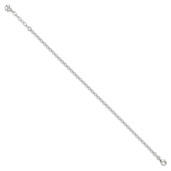 Sterling Silver Clover Dangle 10 inch Plus 1 inch Extender - Total 11 inch Anklet