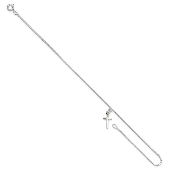 Sterling Silver Cross Anklet