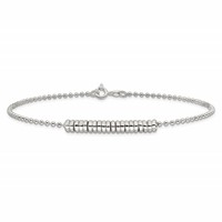 Sterling Silver 9inch Polished Fancy Love Ring Anklet view 3