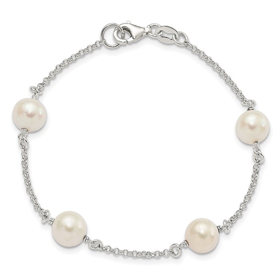 Sterling Silver FW Cultured Pearl Bracelet