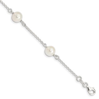 Sterling Silver FW Cultured Pearl Bracelet