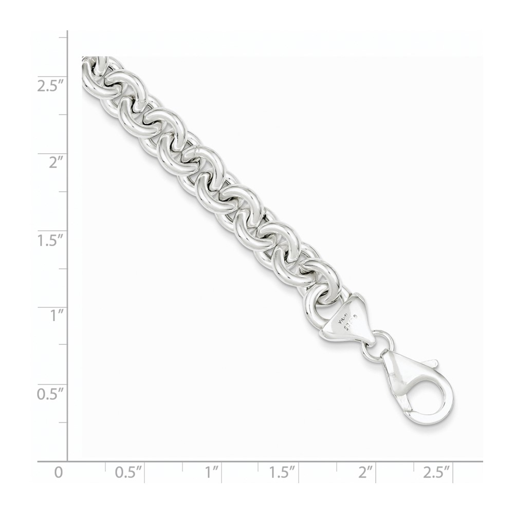 Sterling Silver Polished Fancy Link Bracelet (QG3019-7.75)
