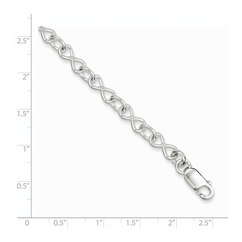 Sterling Silver Polished Fancy Link Bracelet (QG3025-7.5)