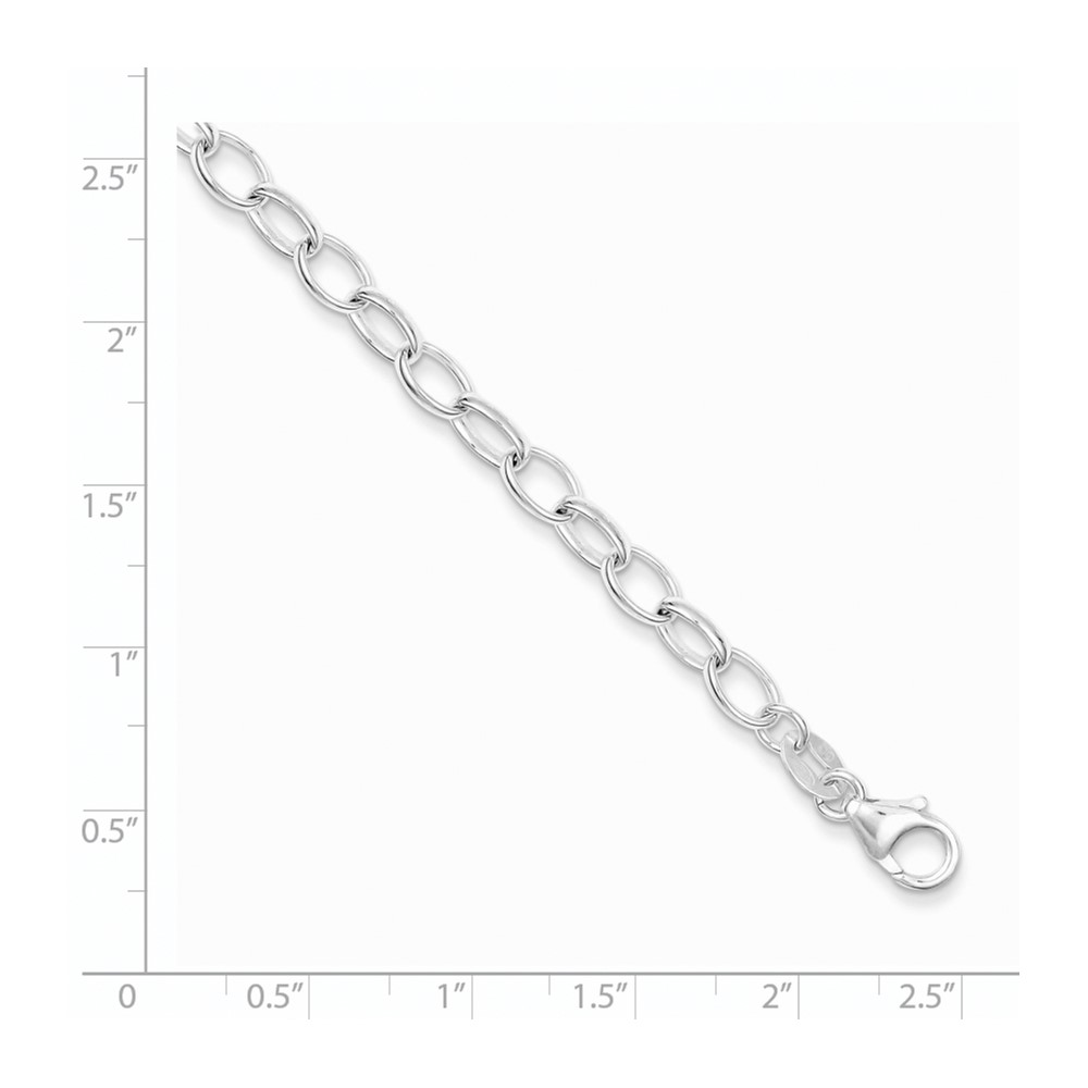 Sterling Silver Polished Fancy Link Bracelet (QG3076-7.5)