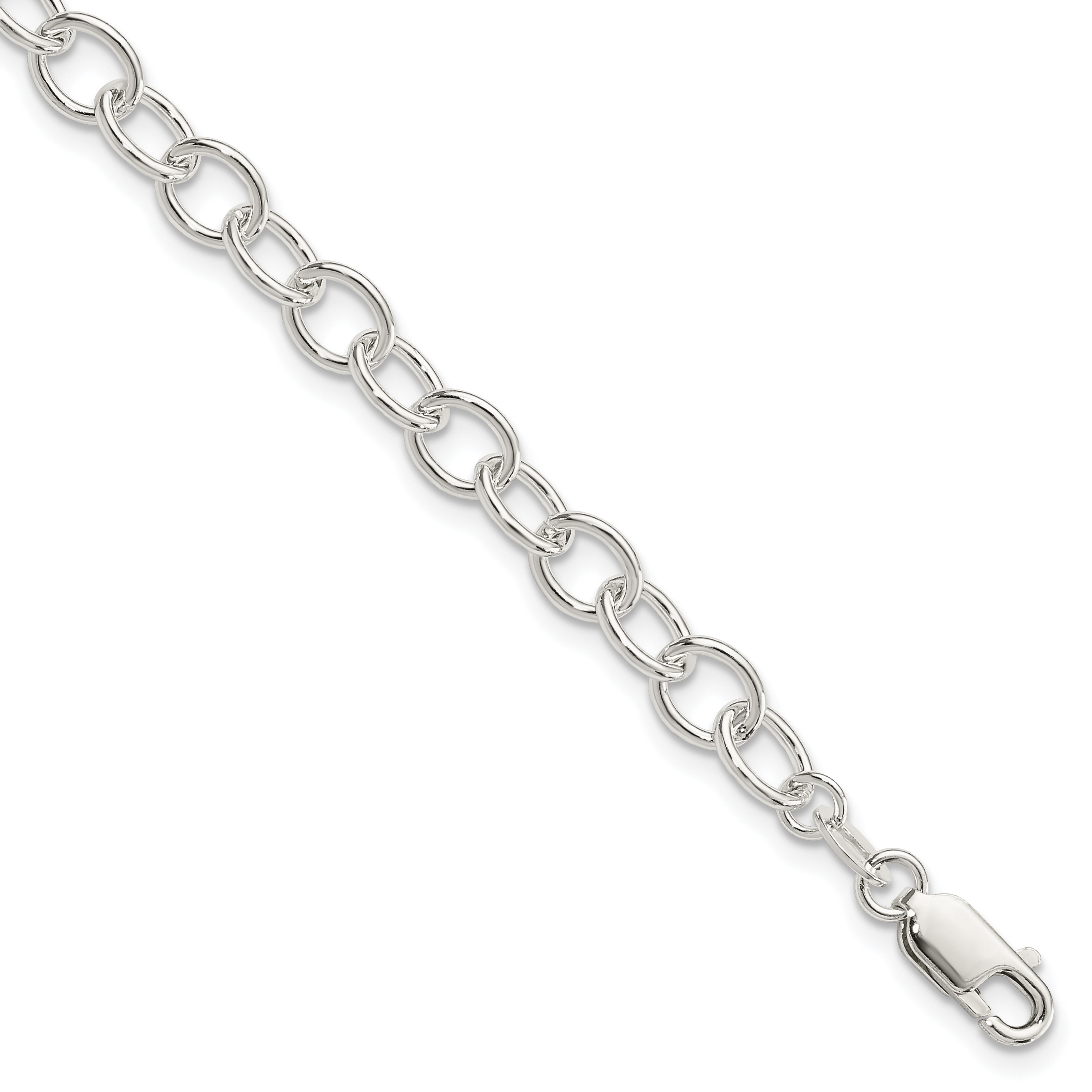 Sterling Silver Polished Fancy Link Bracelet (QG3078-7.5)
