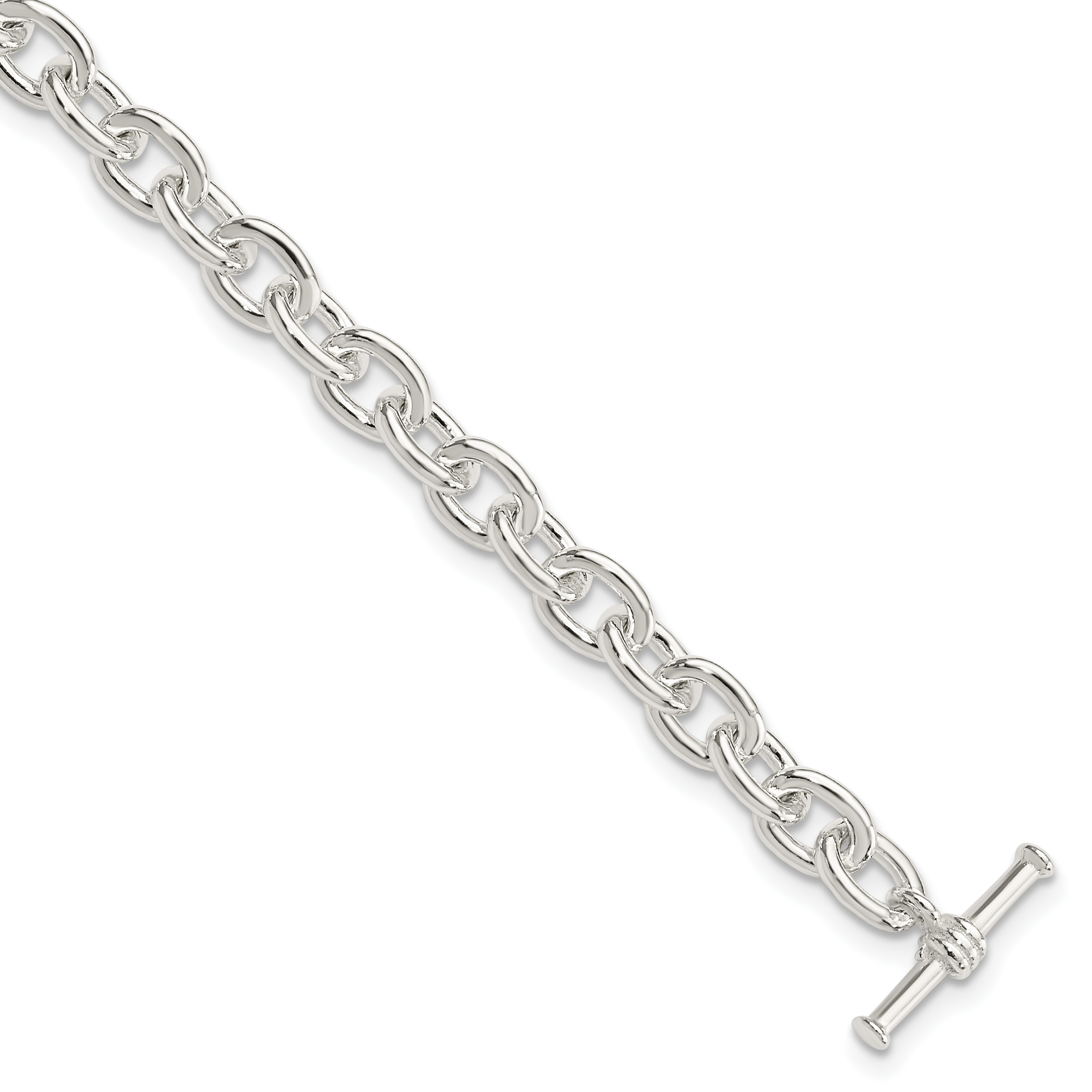 Sterling Silver Toggle Link Bracelet (QG3079-7.5)