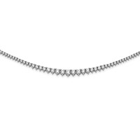 Sterling Shimmer Sterling Silver Rhodium-plated 180 Stone Graduated CZ Necklace, 17" view 1