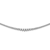 Sterling Shimmer Sterling Silver Rhodium-plated 157 Stone Graduated CZ Necklace, 17" view 1
