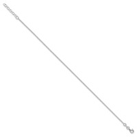 Sterling Silver 1.5mm Rolo Chain Plus 1 Inch Extender - Total 10 Inch Anklet, 9" view 3