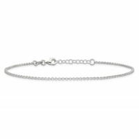 Sterling Silver 1.5mm Rolo Chain Plus 1 Inch Extender - Total 10 Inch Anklet, 9" view 4