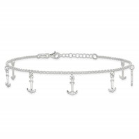 Sterling Silver Anchor Charms Plus 1 Inch Extender - Total 10 Inch Anklet - 9in view 5