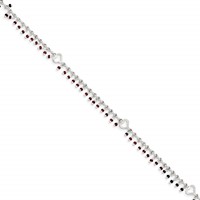 Sterling Silver Red Beads and Heart 10 Inch Plus 1 Inch Extender - Total 11 Inch Anklet view 4
