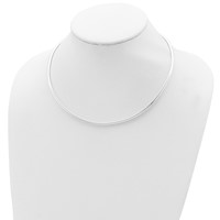 Sterling Silver Polished 2.75mm Round Neckwire Necklace - 18in view 4