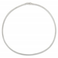 Sterling Silver Polished 2.75mm Round Neckwire Necklace - 18in view 3