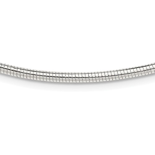 Sterling Silver Polished 2.75mm Round Neckwire Necklace, 18"
