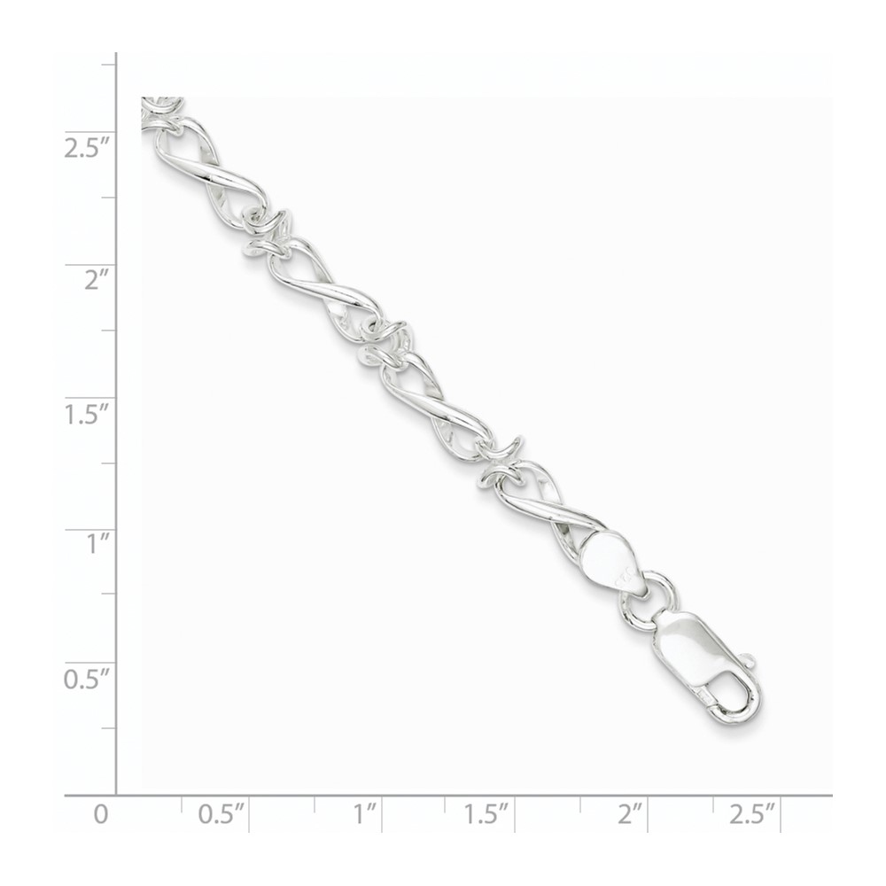 Sterling Silver Polished Fancy Link Bracelet (QG3232-7.5)