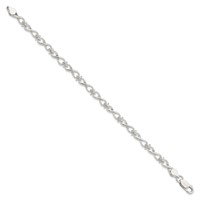 Sterling Silver Polished Fancy Infinity Link Bracelet, 7.5" view 2
