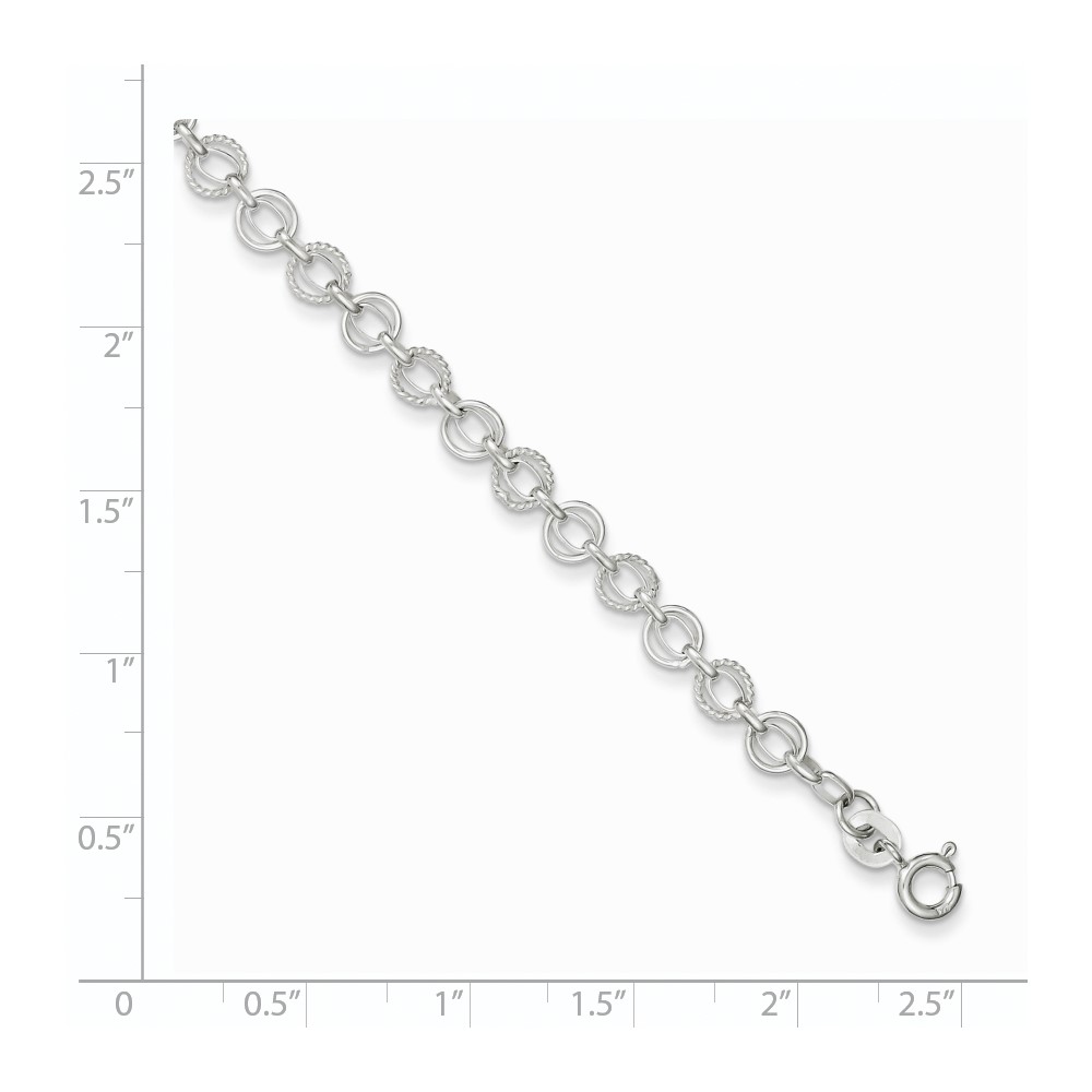 Sterling Silver 5mm Fancy Bracelet (QG3245-7.25)