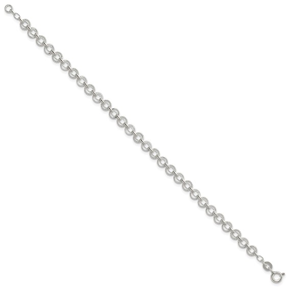 Sterling Silver 5mm Fancy Link Bracelet