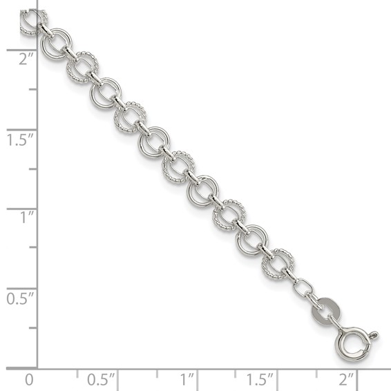 Sterling Silver 5mm Fancy Link Bracelet