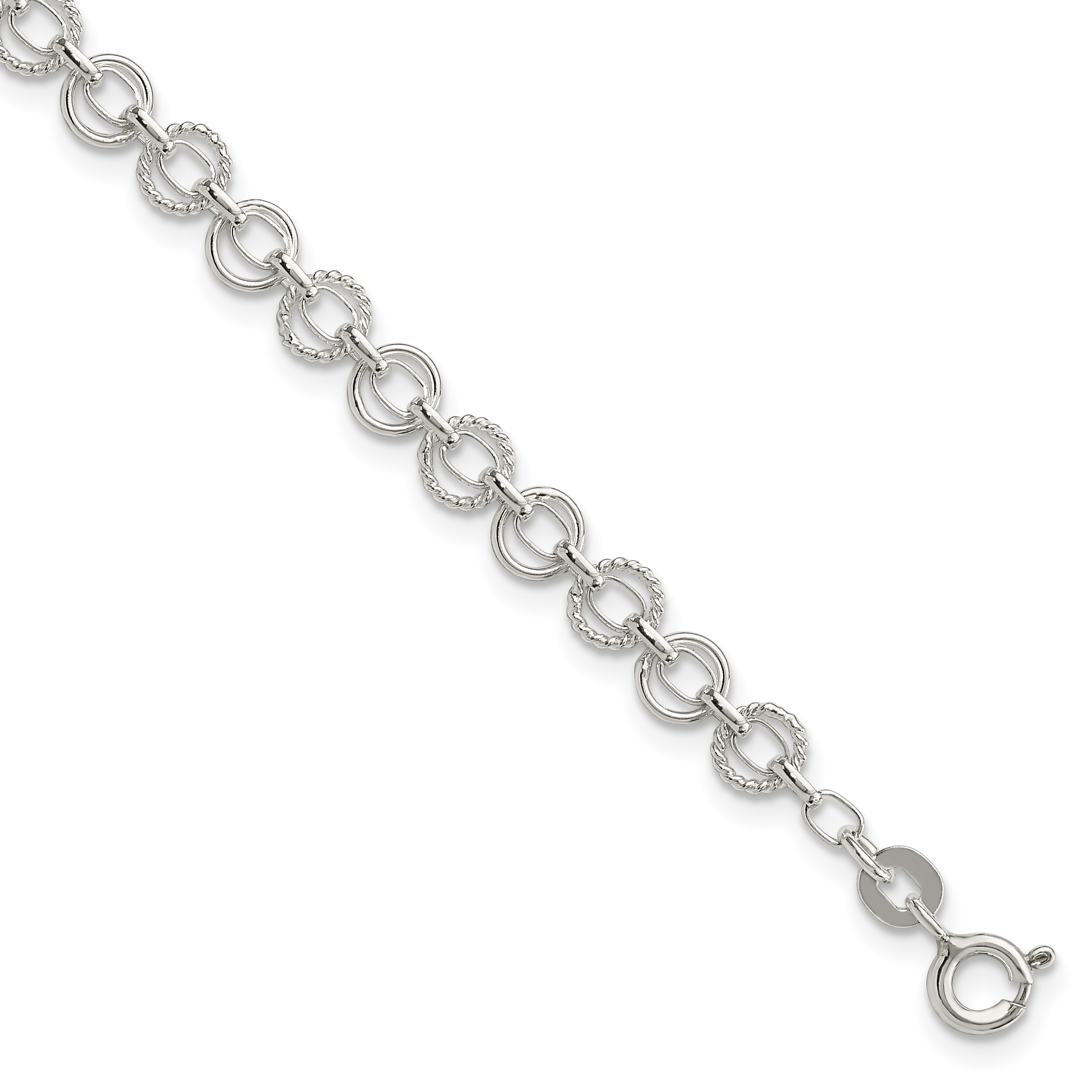 Sterling Silver 5mm Fancy Bracelet (QG3245-7.25)
