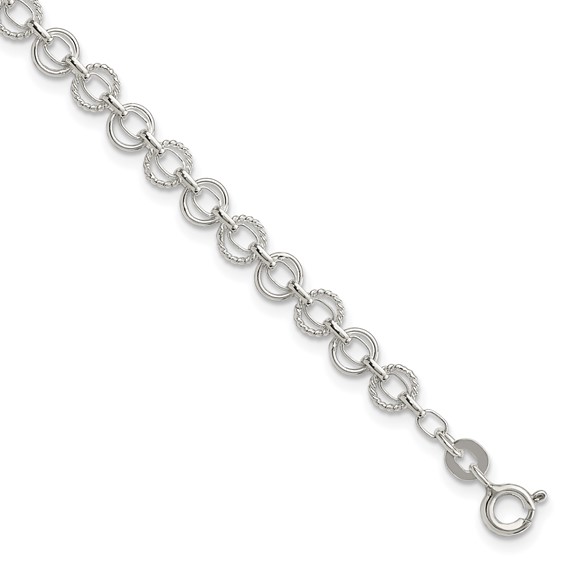 Sterling Silver 5mm Fancy Link Bracelet