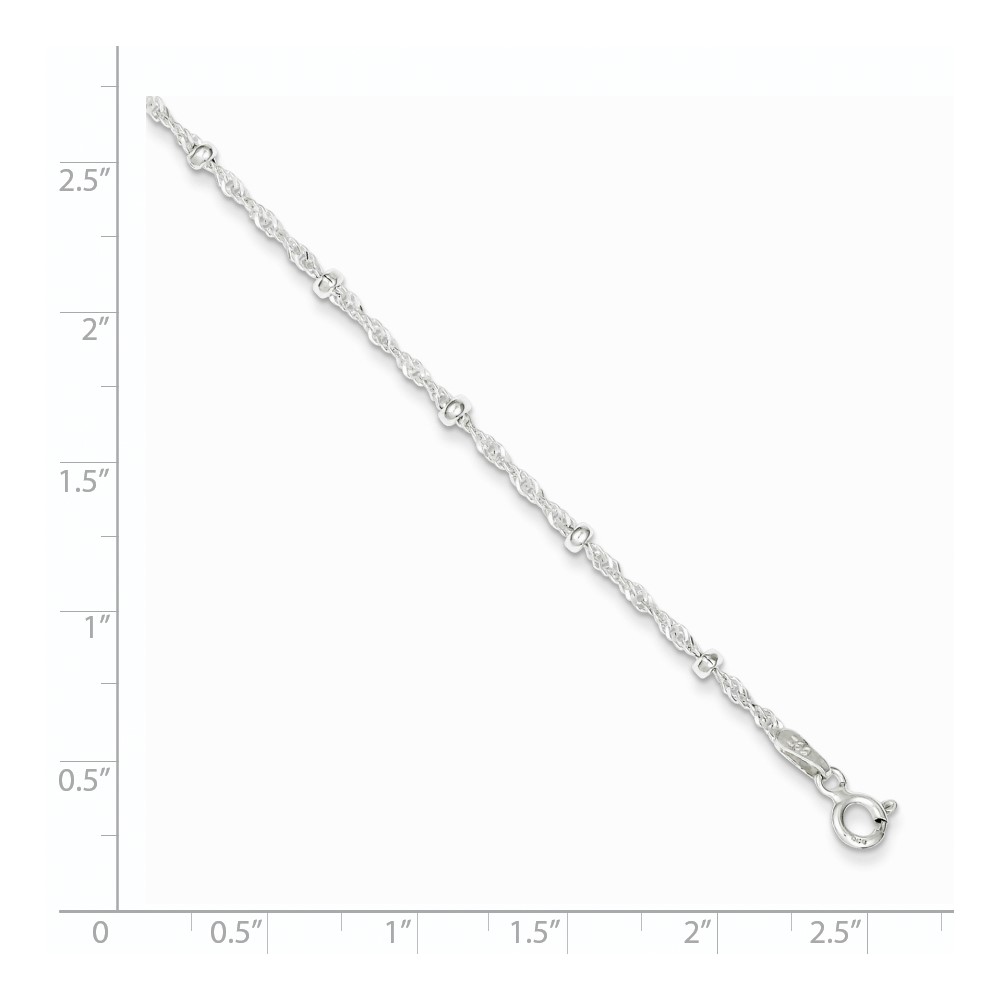 Sterling Silver with 1in Ext Fancy Bracelet (QG3296-7)