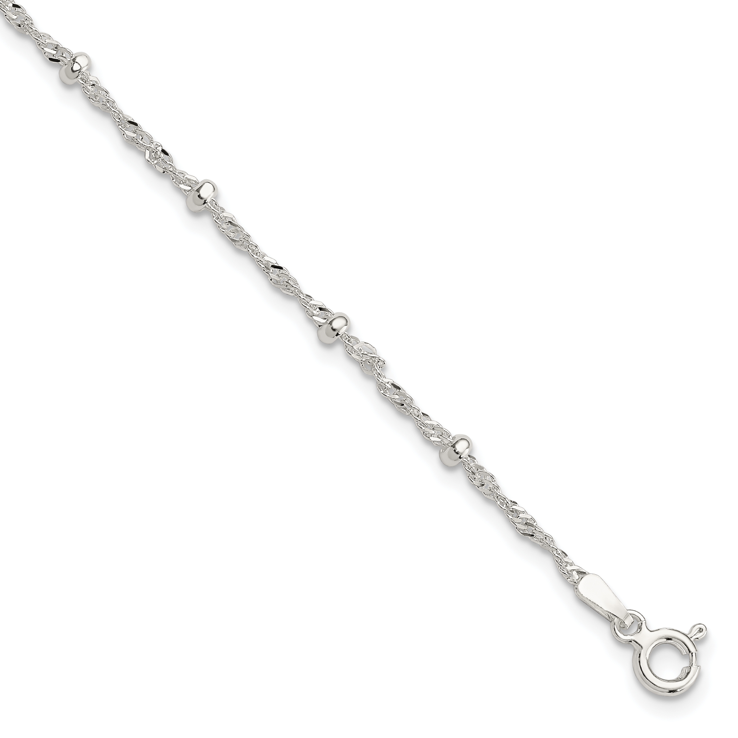 Sterling Silver with 1in Ext Fancy Bracelet (QG3296-7)